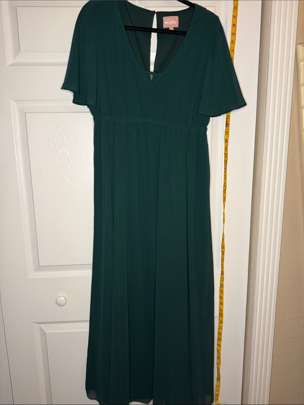 Show Me Your MuMu Forest Green V-Neck Maxi Dress